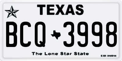 TX license plate BCQ3998