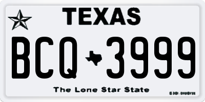 TX license plate BCQ3999
