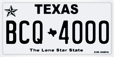 TX license plate BCQ4000