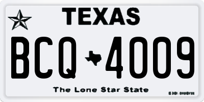 TX license plate BCQ4009
