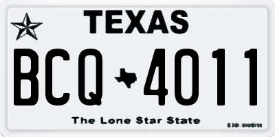 TX license plate BCQ4011