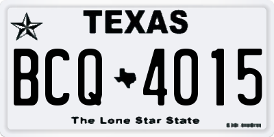 TX license plate BCQ4015