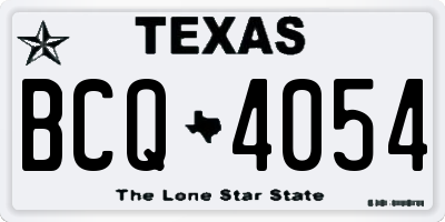 TX license plate BCQ4054