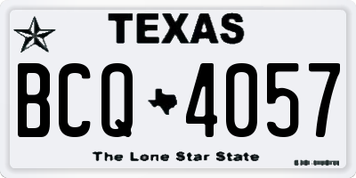 TX license plate BCQ4057