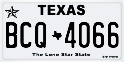 TX license plate BCQ4066