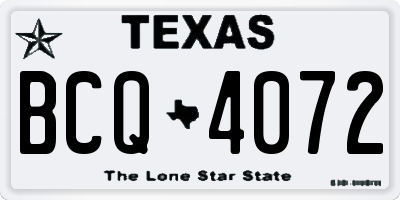 TX license plate BCQ4072