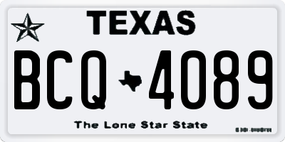 TX license plate BCQ4089