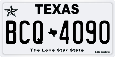 TX license plate BCQ4090