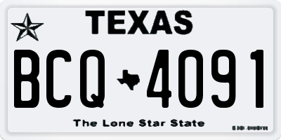 TX license plate BCQ4091