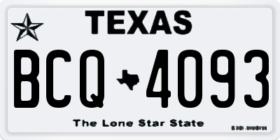 TX license plate BCQ4093