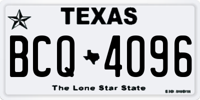 TX license plate BCQ4096