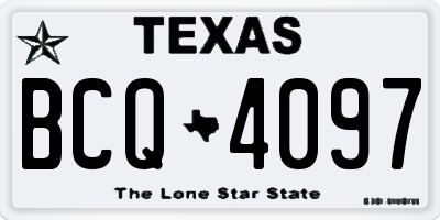 TX license plate BCQ4097