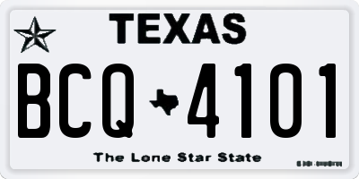 TX license plate BCQ4101