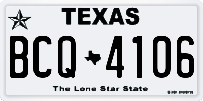 TX license plate BCQ4106