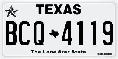 TX license plate BCQ4119