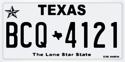 TX license plate BCQ4121