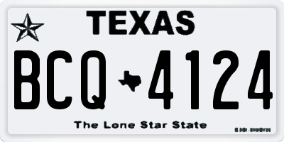 TX license plate BCQ4124