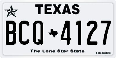 TX license plate BCQ4127