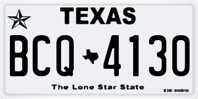 TX license plate BCQ4130