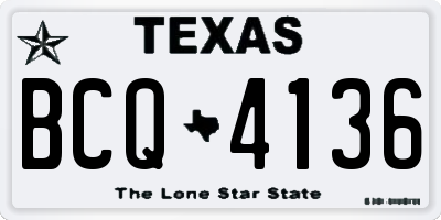 TX license plate BCQ4136