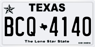 TX license plate BCQ4140
