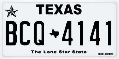 TX license plate BCQ4141
