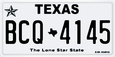 TX license plate BCQ4145