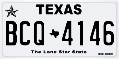 TX license plate BCQ4146