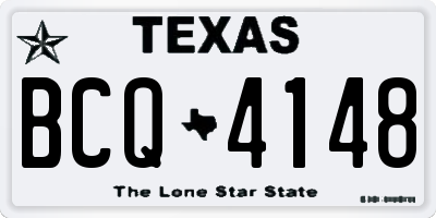 TX license plate BCQ4148