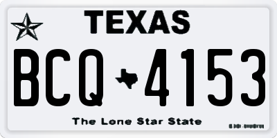 TX license plate BCQ4153