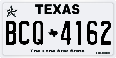TX license plate BCQ4162