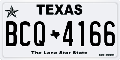 TX license plate BCQ4166