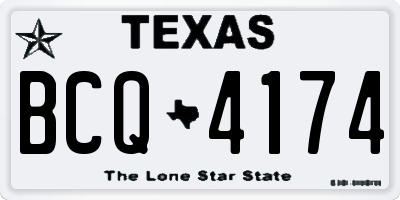 TX license plate BCQ4174