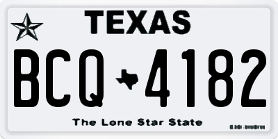 TX license plate BCQ4182