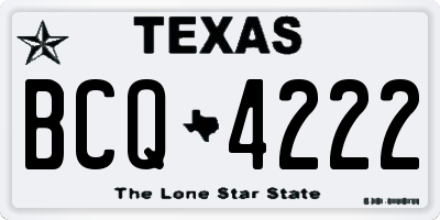 TX license plate BCQ4222