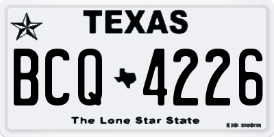 TX license plate BCQ4226