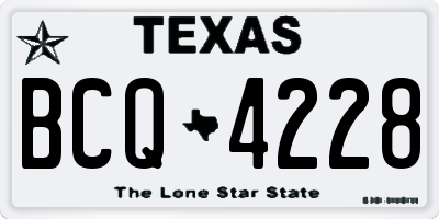 TX license plate BCQ4228