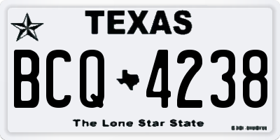 TX license plate BCQ4238