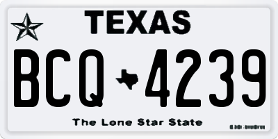TX license plate BCQ4239