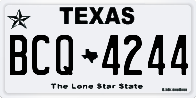 TX license plate BCQ4244