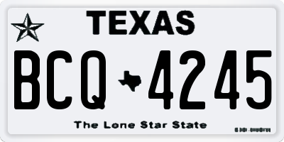 TX license plate BCQ4245