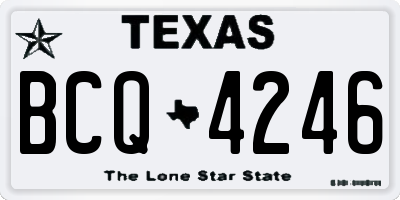 TX license plate BCQ4246