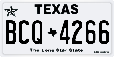TX license plate BCQ4266