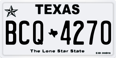 TX license plate BCQ4270