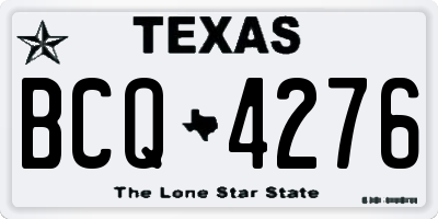 TX license plate BCQ4276