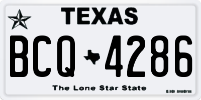 TX license plate BCQ4286