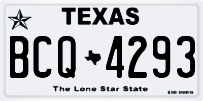 TX license plate BCQ4293