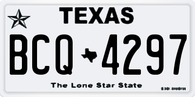 TX license plate BCQ4297