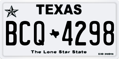 TX license plate BCQ4298