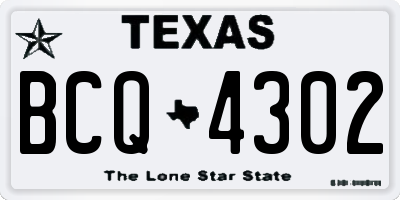 TX license plate BCQ4302